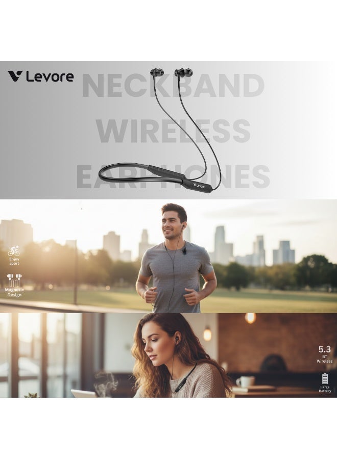 ليفور سماعة ليفور LEB46-BKحول الرقبة – بلوتوث وصوت جهير - Image 4